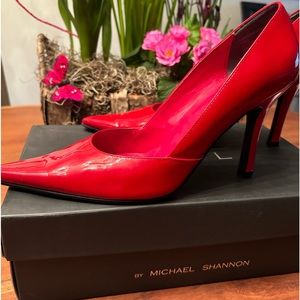 Red 4” heel dress shoe by Michael Shannon